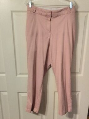 Lane Bryant Dusty Rose Cropped Straight-Leg Pants